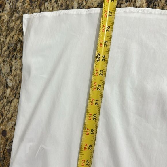 Chico's White Solid Trapeze Poplin Short Sleeve Blouse Top Size L - Picture 8 of 8